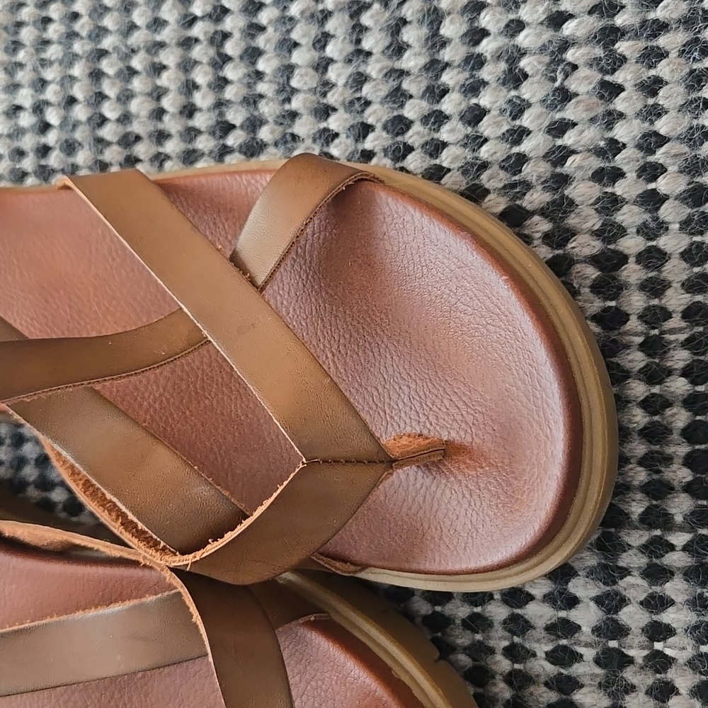 MIA Brown Strappy Casual Sandals, 7.5, Comfortable, VGUC, Brown Casual Neutral - Picture 3 of 10